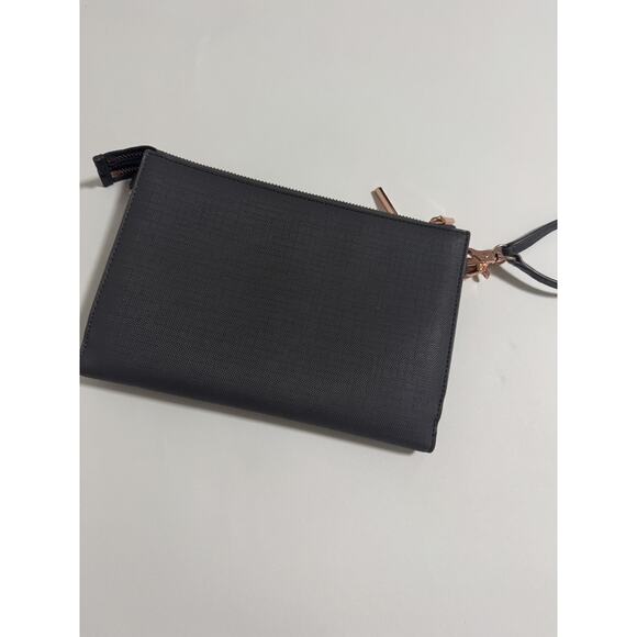Dagne Dover Graphite Clutch Whiskey With Rose Gold Zipper - Picture 1 of 5
